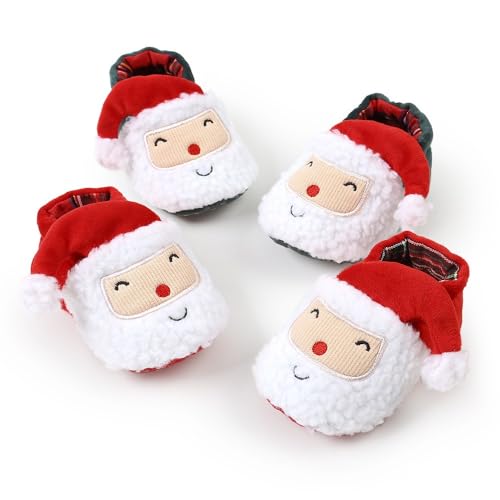 Infant Baby Christmas Slippers Girls Boys Booties Warm Baby Santa Socks Shoes Newborn Crib Shoes Footwear3