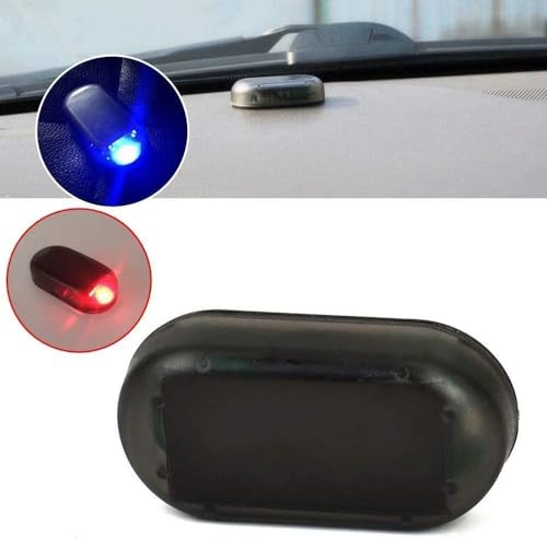 Image of Solar Car Alarm LED Light - Simulate Imitation Security System Warning Theft Flash Blinking Lamp (Car Alarm LED Light) (Red.)