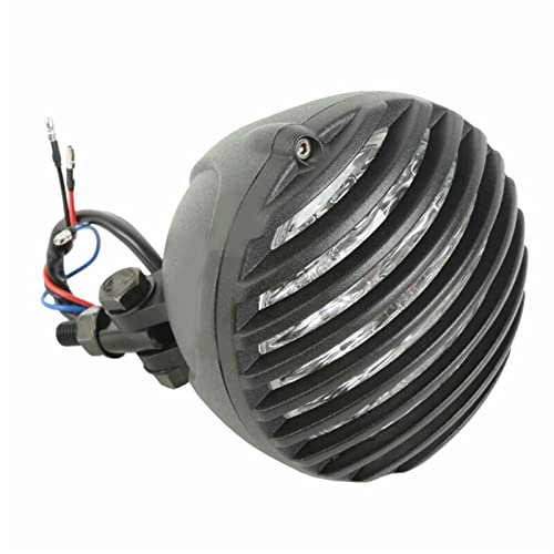 Phare Moto à Ailettes Finition Premium pour Cruiser et Bobber