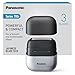Panasonic ES-CM3BKS511 Series 700 3-Blade Compact Shaver, Wet & Dry Electric Shaver for Men, Beard Sensor, IPX7 Waterproof, USB-C Charging, AC USB Power Adaptor, Black
