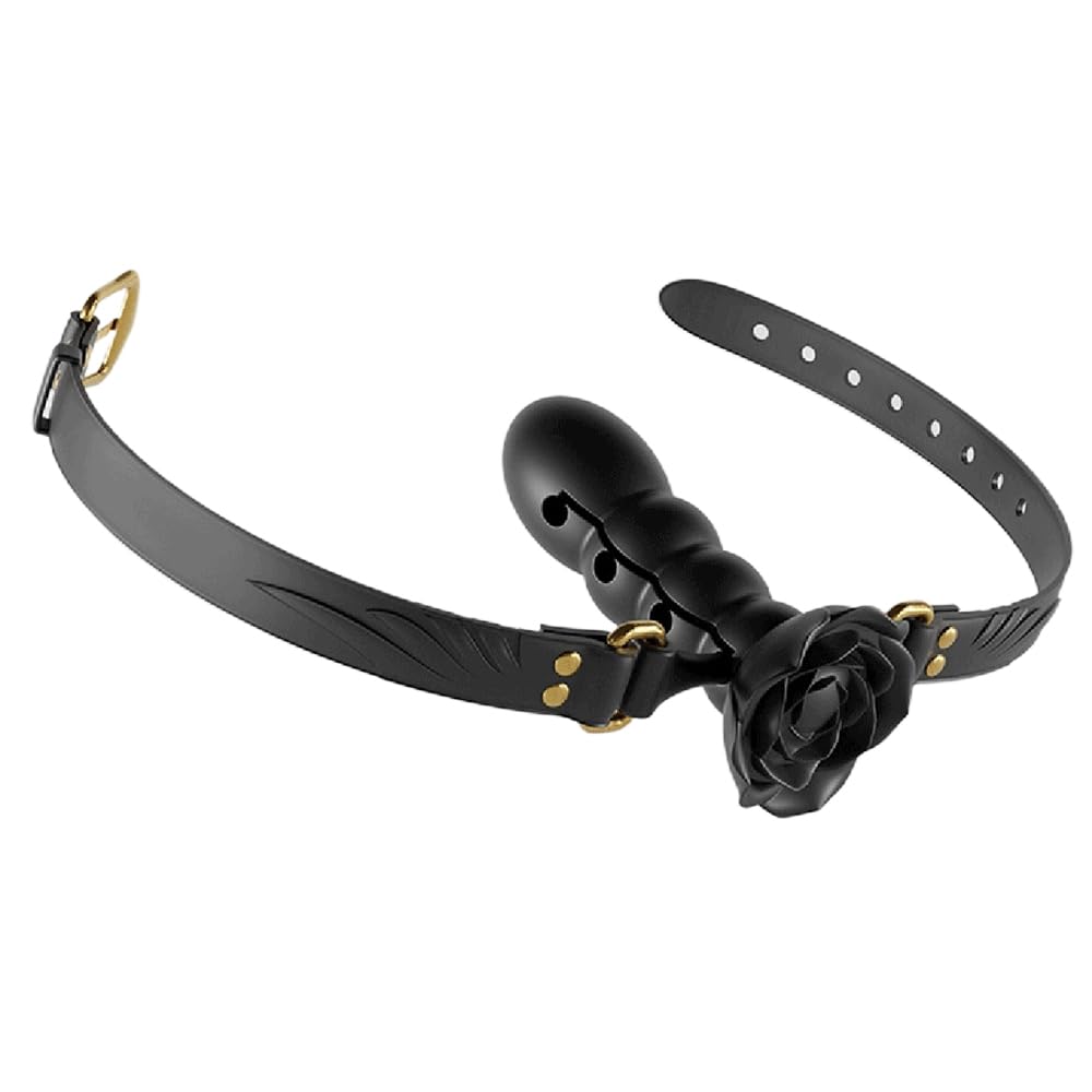 sm 口枷 ボールギャグボール 強制開口 シリコーン 連珠式口栓 口ギャグボール多段階訓練可能口枷 猿ぐつわ 2点セットsm拘束具 コスプレ 虜プレ 奴隷ベルト調節可能 -ブラック