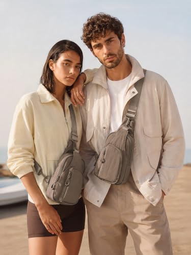 Image of ODODOS Sling Bag with Adjustable Straps Crossbody Chest Bag Lightweight Backpack for Casual Traveling Hiking