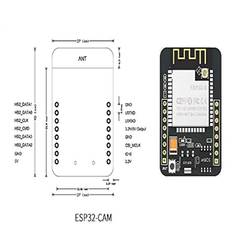 Image of Robocraze ESP32-CAM ESP32 Camera Development Board | OV2640 2MP Sensor with WiFi & Bluetooth, 4MB Flash & PSRAM for IoT Vision Applications | Smart Surveillance Module, Compact Design (Pack of 5)