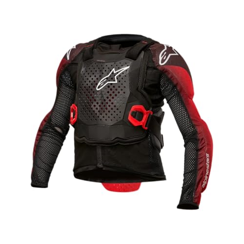 Veste de protection Alpinestars Bionic Tech pour motocross jeunesse noir rouge S M