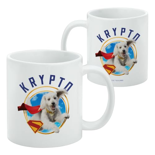 Taza de cerámica Superman 2025 Krypto Sky 11 oz blanca miniatura 2