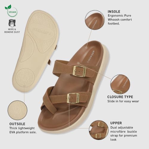 Image of Neeman's PureWhoosh Sail Sandals for Men | Adjustable Buckle Strap Casual Sandals | Cushioned Footbed with Arch Support | Comfortable Slip On Footwear for Daily Wear & Travel