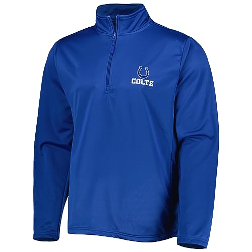 Image of Dunbrooke Men's Royal Buffalo Bills All-Star Tech Quarter-Zip Top