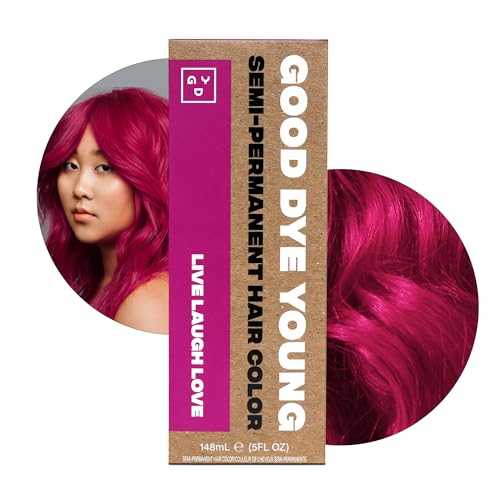 Good Dye Young Semi-Permanent Hair Color, Vegan and Cruelty-Free Magenta Pink Hair Dye, Last up to 24 Washes, Non-Damaging Conditioning Hair Color (5FL OZ, Live...