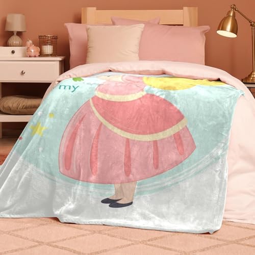 Couverture polaire Petite Princesse 150x200cm pour lit et canapé - 8
