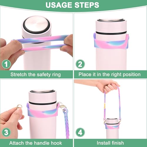 Support de gobelet de 227ml à 1,2L avec sangle de transport portable verte - 7