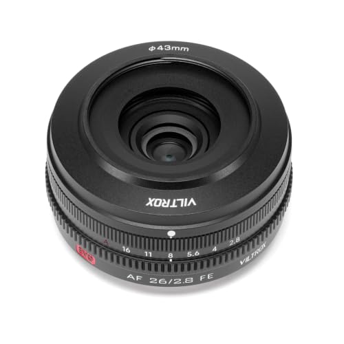 Image of VILTROX 26mm F2.8 EVO FE Full Frame Lens for Sony E, Auto Focus Ultra-Thin Pancake Lens for Sony E-Mount Cameras A7II A7SIII A7II A7RIII A7IV A7RIV A9 A1 FX3 A7RV ZVE1 A7CR A7CII A93