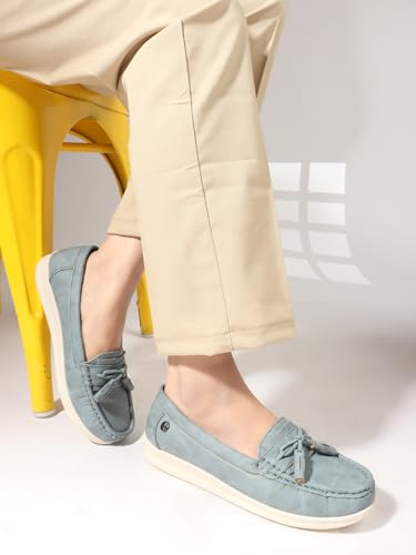 Image of Elle Women ComfortableFlats Square Toe Slip-Onfashion Shoes for Daily use, Office use, Casual use