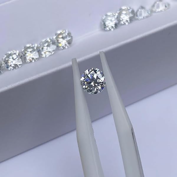 Pirmiana Real D Colorless Moissanite Loose Stone Color VVS1 Clarity,4 Carat Women Moissanite Jewelry for Jewelry Makin for Ring Earrings Pendant DIY Jewelry Bracelets Jewelry by pirmiana - Used condition - Image 3