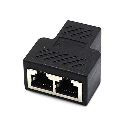 CamKpell Adaptateur de câble Ethernet RJ45 de séparateur 1 câble de connecteur de réseau LAN à Port Femelle/Femelle sur 2/3 - Adaptateur de câble Ethernet RJ45 - Noir