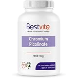 BESTVITE Chromium Picolinate 1000mcg (240 Vegetarian Capsules) - No Stearates - No Dicalcium Phospha