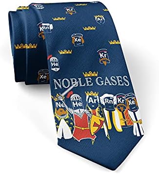 Noble Gases Necktie Funny Science Teacher Chemistry Tie for Men