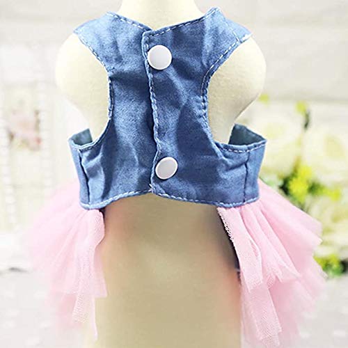 Clopon Pet Cute Halter Tutu Dresses Harness Large Dog Costume Puppy Clothes For Small Dogs Girl #TOP2