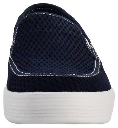 Image of Hey Dude Women's Sunapee Slip on Sneakers, Mesh Stripe Navy, 10
