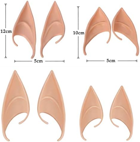 Feezi Pixie Elf Ear, Fairy Ears, Cosplay Halloween Party Live broadcast Props, Anime Party Dress Up Costume, Masquerade Ball Elven Vampire Ears(2 Pair)