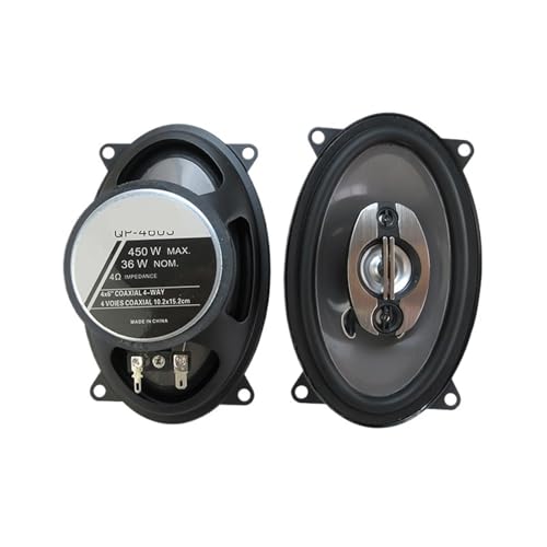 SVSBJMK 2PCS 4X6 Inch (2X450W) 900W 4-Way Car Hi-Fi Coaxial Speaker Door Audio Full Range Speaker