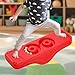 Menolana Kids Balance Board, Wobble Board, Balance Training Seesaw Rocking Board for Indoor Outdoor, Red