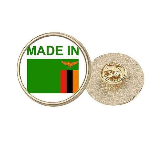 Broche Zambie Country Love en métal doré cadeau idéal taille M