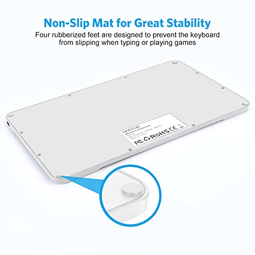 Omoton Bluetooth Keyboard, Wireless Rechargeable Keyboard For Ipad, Ipad Pro, Ipad Mini, Ipad Air With Illuminated Led (White) #TOP6