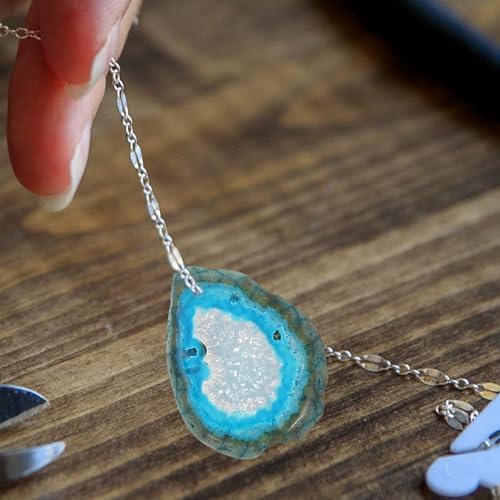Tranches d'agate naturelle pour bijoux fait main et décoration de table bohème