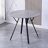 🏠 Material：Der Desktop ist aus MDF-Material gefertigt und mit Marmormuster Aufkleber geklebt, der retro ist und einen Sinn für Design hat. Tischbeine sind Metallbeine. Sehr stark. Es gibt Ihnen ein stabiles Nutzungsgefühl.