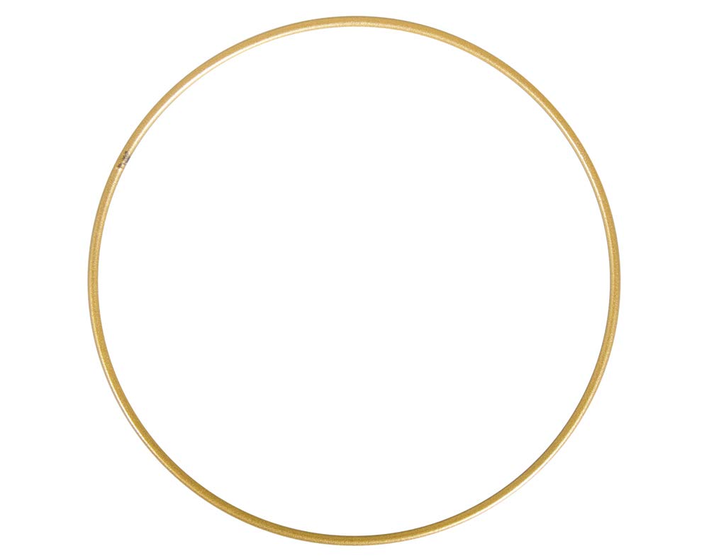 Crafty Capers Gold 25Cm Matt Metal Ring For Crafts - Wreath & Flower Hoop