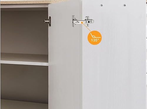 Miniatura 4 de Silverline Lazy Susan - Placa de marco de bisagra de 135 grados para conectar esquina gabinete de cocina, repuestos de accesorios de puerta plegada,