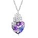 Produktbild Bbyaki Österreichischer Amethyst - Liebe Schloss, S925 Sterling Silber 18 Zoll Kette, Hochzeit
