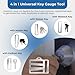 BANLIN 4 in 1 Universal Key Gauge Tool for Master/Kwikset KW1/ Weslock/Weiser WK1 Stainless Steel Precision Key Measurement Tool for Rekeying, Locksmiths & DIY Home Security