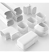 3" 13Ft Mini Split Line Set Cover With Flexible Duct, Upgrade PP Decorative Mini