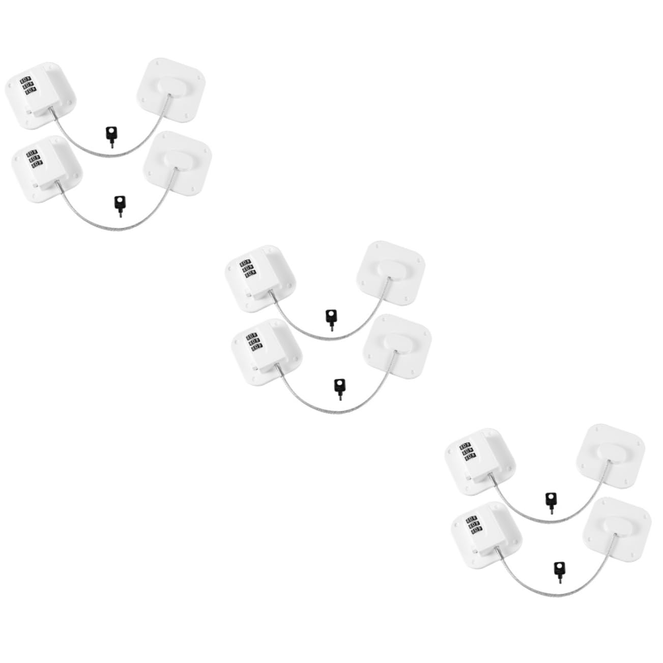 VICASKY Cerradura De Combinación Para Refrigerador De 6 Piezas Sin Perforar Y Cerradura De Seguridad Multifuncional Cuadrado Cerraduras De Puerta Cerradura De Refrigerador