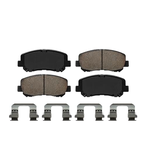 Image of Detroit Axle - Brake Pads for 2013-2016 Dodge Dart 2014 2015 Ceramic Brake Pads w /Hardware Front and Rear Replacement