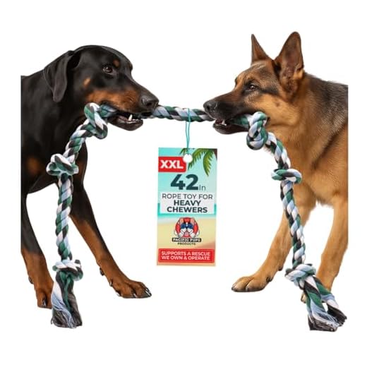 Giant Dog Rope Toys for Extra Large Dogs - 42 Inch, 6 Knot Tough Rope Chew Toys for Large Dogs - Benefits Non-Profit Animal Rescue - Indestructible Dog Toy for Aggressive Chewers and Large Dog Breeds