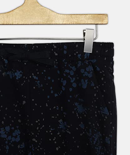 Image of Alan Jones Clothing Boy's Slim Fit Mid Rise Splattering Print Cotton Joggers Track Pants