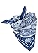 Otter Bandana, Blue, Hand Printed Handkerchief, 100% Cotton, Hair Scarf, 22