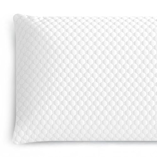 Almohada 100% Viscoelastica con Cremallera. Nucleo Compacto, Comoda, Transpirable y Adaptable. Libera la Presión Cervical. Tejido 3D Acolchado. Funda Lavable. 135 cm EROSSCONFORT