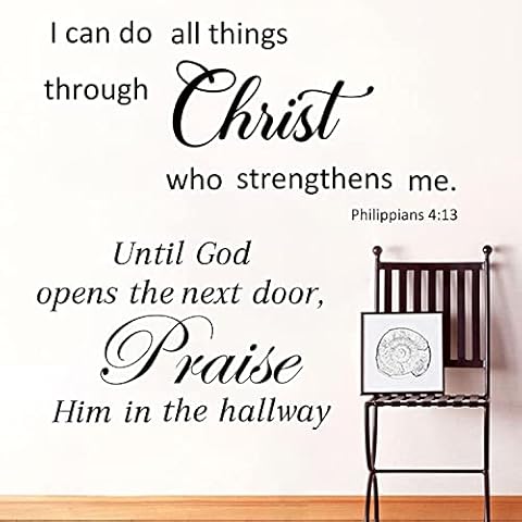 2 Sets Bible Verse Wall Decals Vinyl Inspirational Quotes Wall Decals Positive Saying Wall Stickers Christian Scripture Motivational Decal Religious Wall Decor for Women Family Home Bedroom Cover