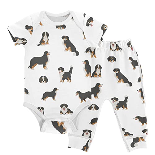 vvfelixl Baby Bodysuits Pants Sets Gnome Mushroom Short Sleeve Baby Clothes for Boys Girls 3M