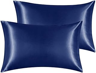 Hansleep 2 pack satin pillowcases Teal 20x26" (2pcs)