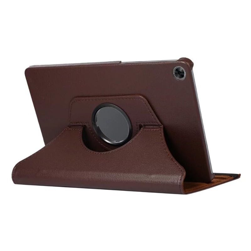 Étui pour Samsung Galaxy Tab A11 Plus marron en cuir rotatif pour protection rigide SM-X230
