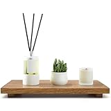 Large 16' Acacia Wood Riser Pedestal Stand – Farmhouse Wood Display Riser for Kitchen and Bathroom Décor - Counter Display, Plant Stand, Jewelry Holder, Vanity Tray, Candle Stand (L:16'x8'x1.57')
