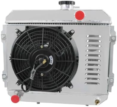 3 Row Aluminum Radiator Shroud Fan Relay for 1974-1985 Toyota Corolla KE30 KE38 KE55 KE70 AT 1975 1976 1977 1978 1979 1980 1981 1982 1983 1984 74 75 76 77 78 79 80 81 82 83 84 85