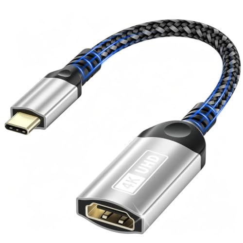 Nersligek USB-C auf HDMI Adapter, 4K Typ-C auf HDMI Adapter Thunderbolt-3/4
