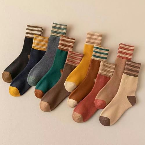 5 Pairs - Autumn And Winter With Plush Thickened Mid Tube Socks For Women's Warm Stockings2