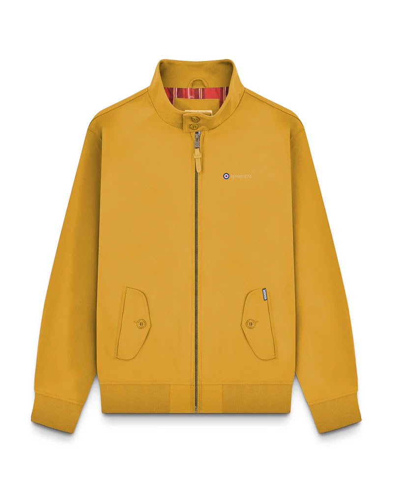 Lambretta Mens Harrington Retro MOD Classic Jacket (UK, Alpha, M, Regular, Regular, Tobacco)