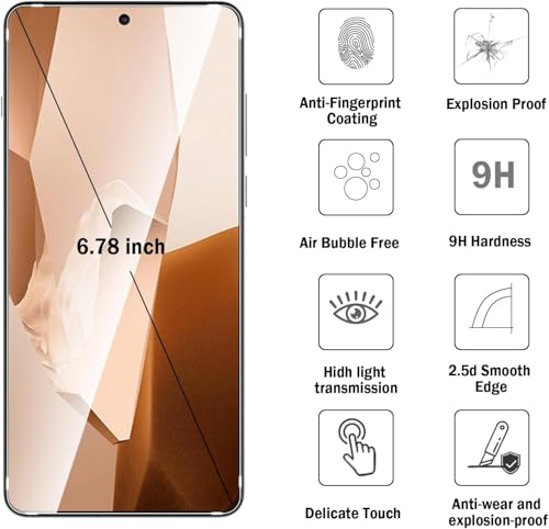 Image of SHILD (2 Pack Perfect-Fit Tempered Glass Screen Protector for Oneplus 13R| Easy Installation, Military-Grade Protection, Ultra Tough, Anti-Scratch